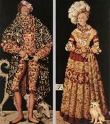 CRANACH, Lucas the Elder Portraits of Henry the Pious, Duke of Saxony and his wife Katharina von Mecklenburg dfg painting